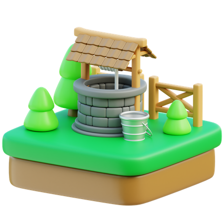 Poço de água  3D Icon