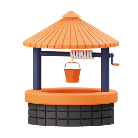 Poço de água  3D Illustration