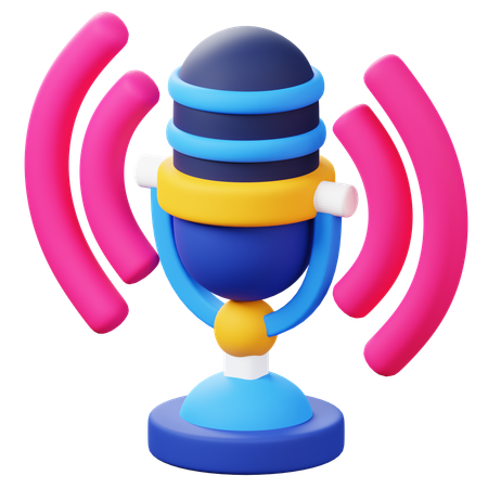 ポッドキャスト  3D Icon