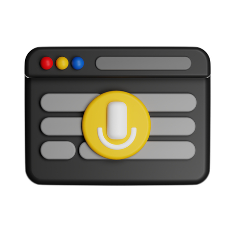 Podcast  3D Icon