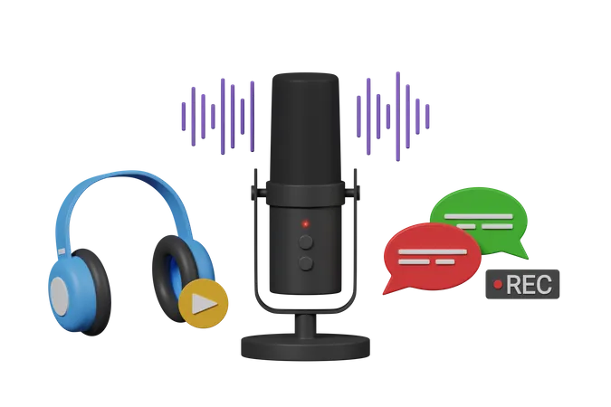 Podcast  3D Icon