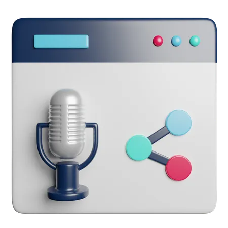 Podcast  3D Icon