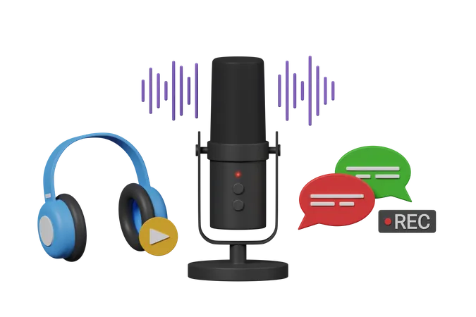 Podcast 3D Icon