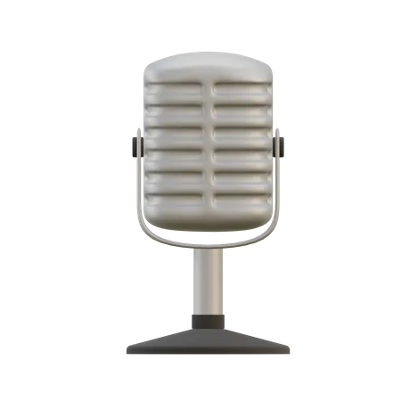 Microphone Recording Multimedia Icon Illustration With Transparent Background 3D Icon