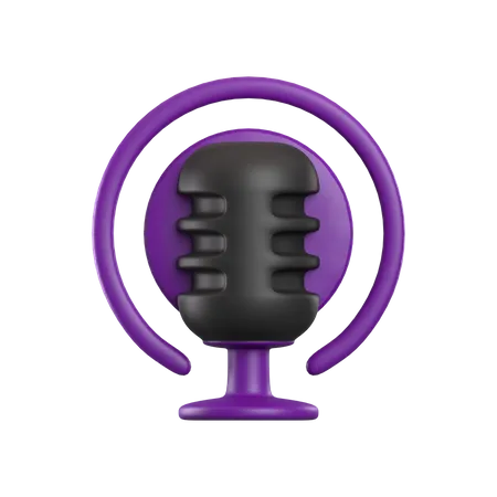3 D Rendering Podcast Application Icon 3D Icon