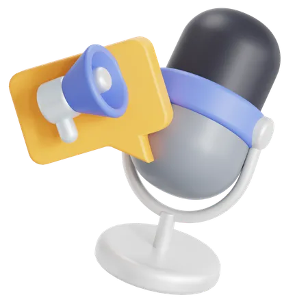 Podcast Ads  3D Icon