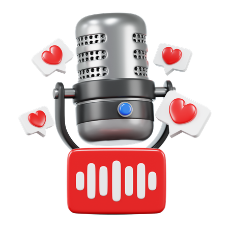 Podcast Amor  3D Icon