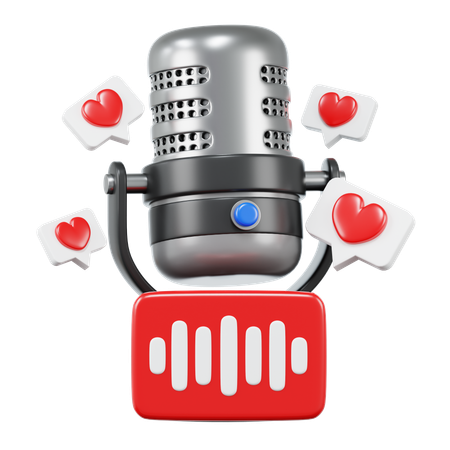 Podcast Amour  3D Icon