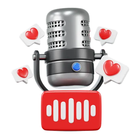 Podcast Amour  3D Icon