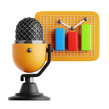 Podcast Analytics  3D Icon