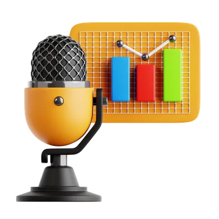 Podcast Analytics  3D Icon