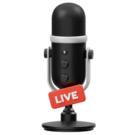 Podcast ao vivo  3D Icon