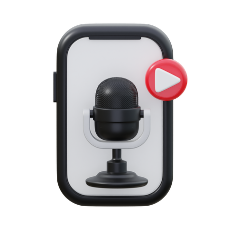 Aplicativo de podcast  3D Icon