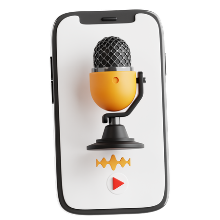 Podcast App  3D Icon