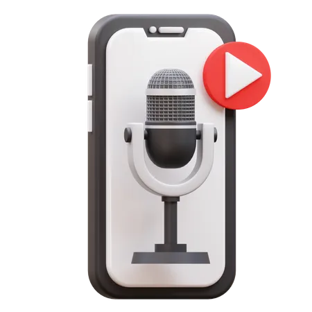 Premium 3 D Podcast Icon Illustrations 3D Icon