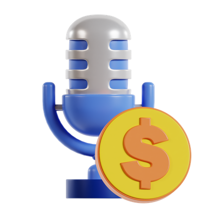 Argent des podcasts  3D Icon