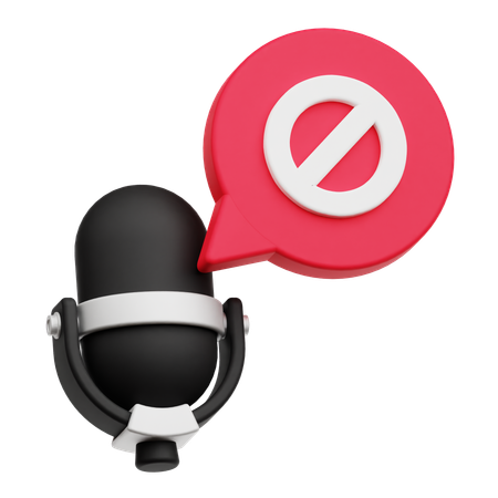 Podcast Ban  3D Icon