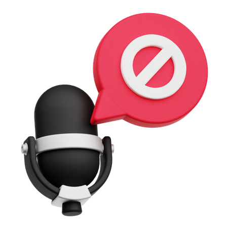Podcast Ban  3D Icon