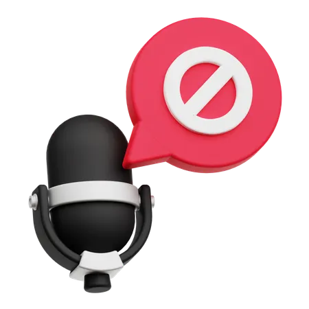 Podcast Ban  3D Icon