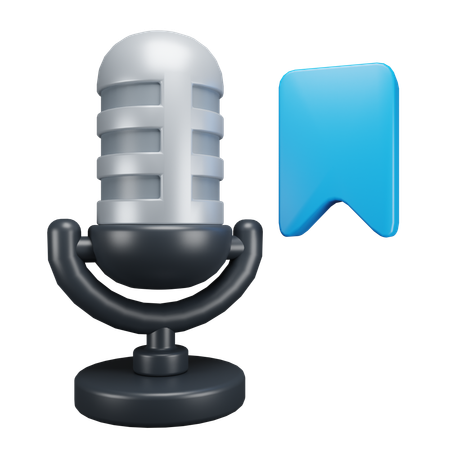 Podcast Bookmark  3D Icon
