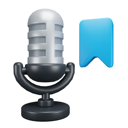 Podcast Bookmark  3D Icon