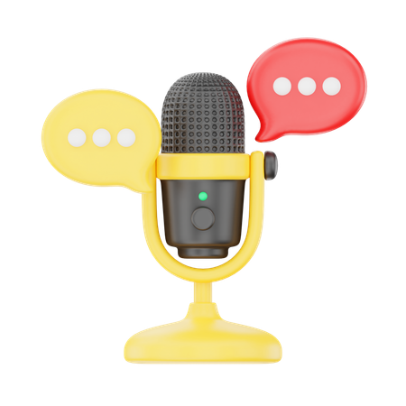 Podcast Bubble Chat  3D Icon
