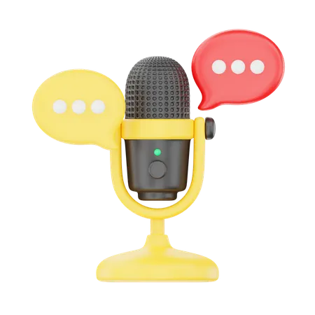 Podcast Bubble Chat  3D Icon