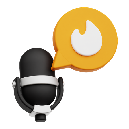 Podcast Burn  3D Icon