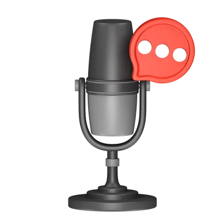 Podcast Chat  3D Icon