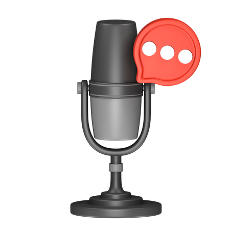 Podcast Chat  3D Icon