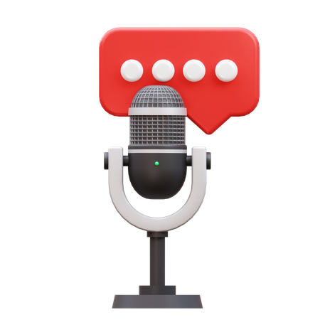 Podcast Chat  3D Icon