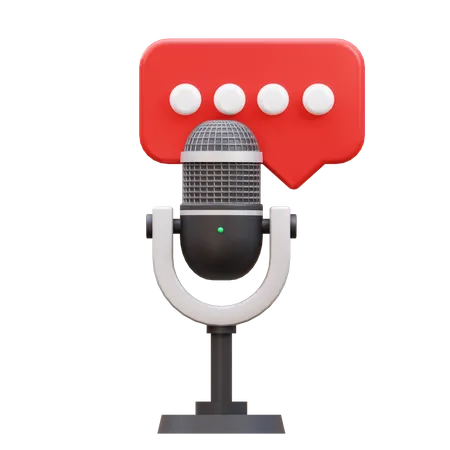 Podcast Chat  3D Icon