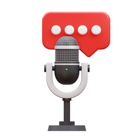 Podcast Chat 3D Icon