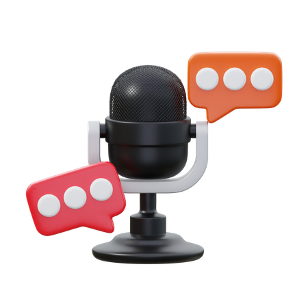 Conversa de podcast  3D Icon