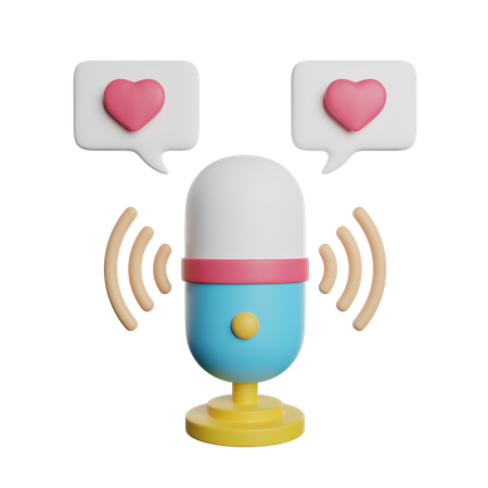 Podcast de amor  3D Icon