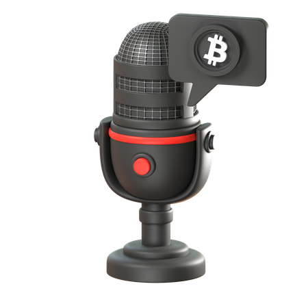 Podcast de bitcoins  3D Icon