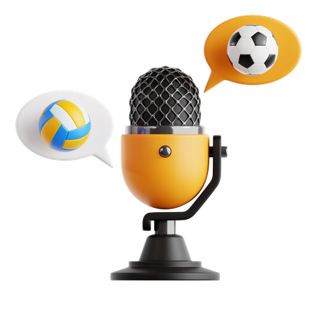 Podcast de esporte  3D Icon