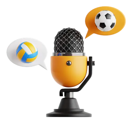 Podcast de esporte  3D Icon