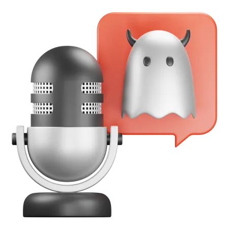 Podcast de história de fantasma  3D Icon