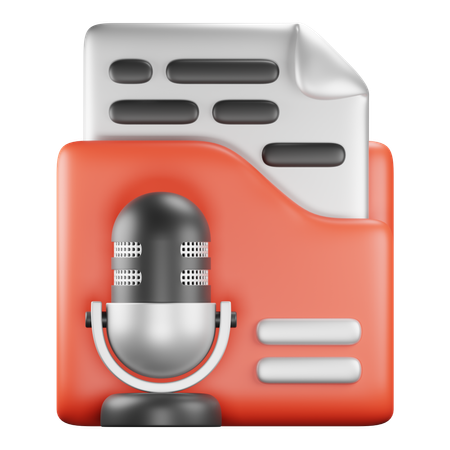 Podcast de pasta  3D Icon