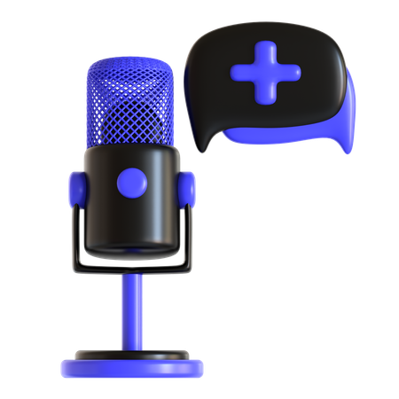 Podcast de salud  3D Icon