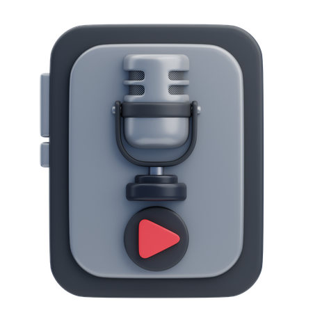 Podcast de teléfono inteligente  3D Icon