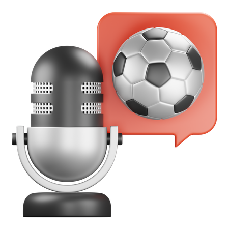 Podcast deportivo  3D Icon