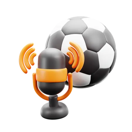 Podcast deportivo  3D Icon