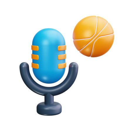 Podcast deportivo  3D Icon