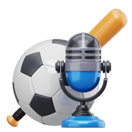 Podcast deportivo  3D Icon