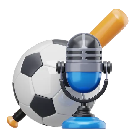 Podcast deportivo  3D Icon