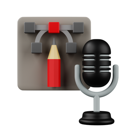 Podcast Designing  3D Icon