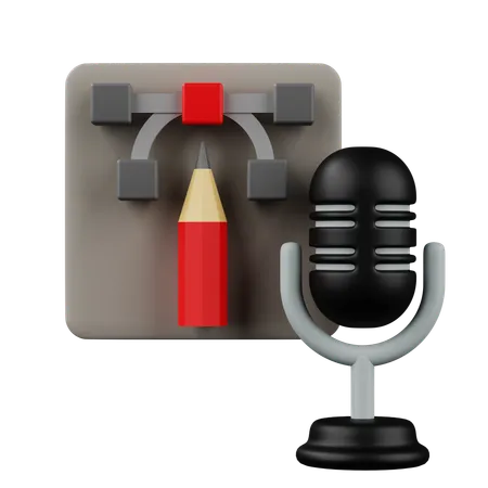 Podcast Designing  3D Icon