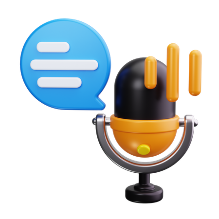 Podcast-Diskussion  3D Icon